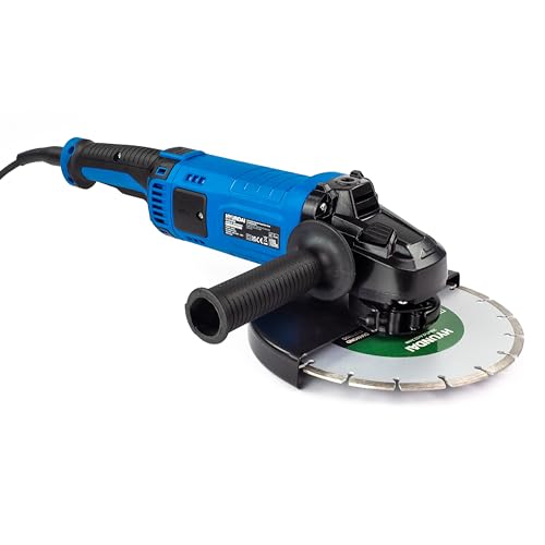 Hyundai 2000W Electric Angle Grinder 230mm 9 Inch Disc Heavy Duty Mains Grinder for Cutting Grinding Polishing 230V 3 Year Warranty