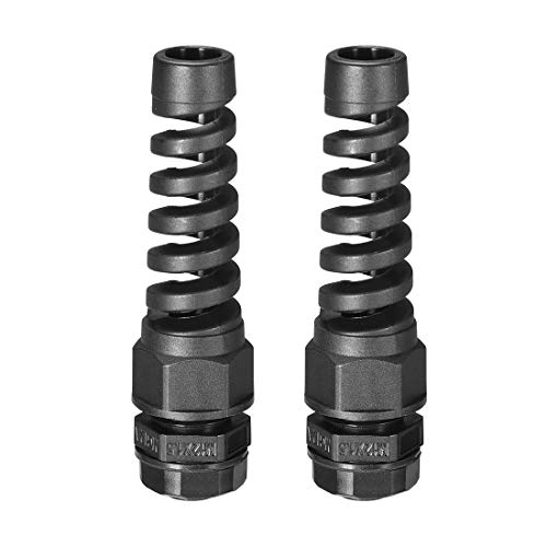 sourcing map 2pcs Presse-étoupe M12 étanche IP68 joint en Nylon réglable contre-écrou avec décharge de traction pour fil de 4.5-7.8mm de diamètre