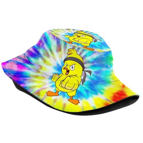 Image of Funny Duck Bucket Hat Fisherman Hat Beach Travel Sun Hat Outdoor Cap for Unisex Men Women