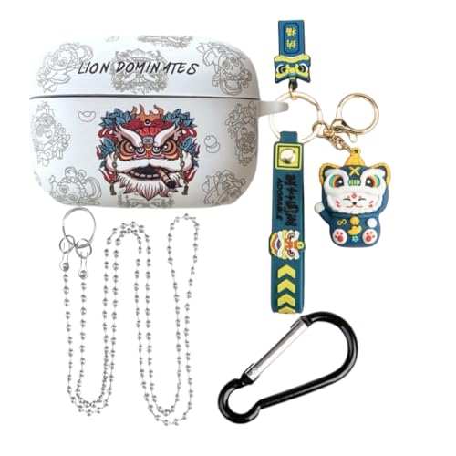 LinkBuds S WF-LS900N 用の ケース カバー ワイヤレス イヤホン 用 保護ケース tpu素材 傷防止 落下防止 耐衝撃 防水 防塵 分離式 保護カバー 創造性 かわいい 漫画 充電便利 全面保護 イヤホンケース キーチェーン付き (A8