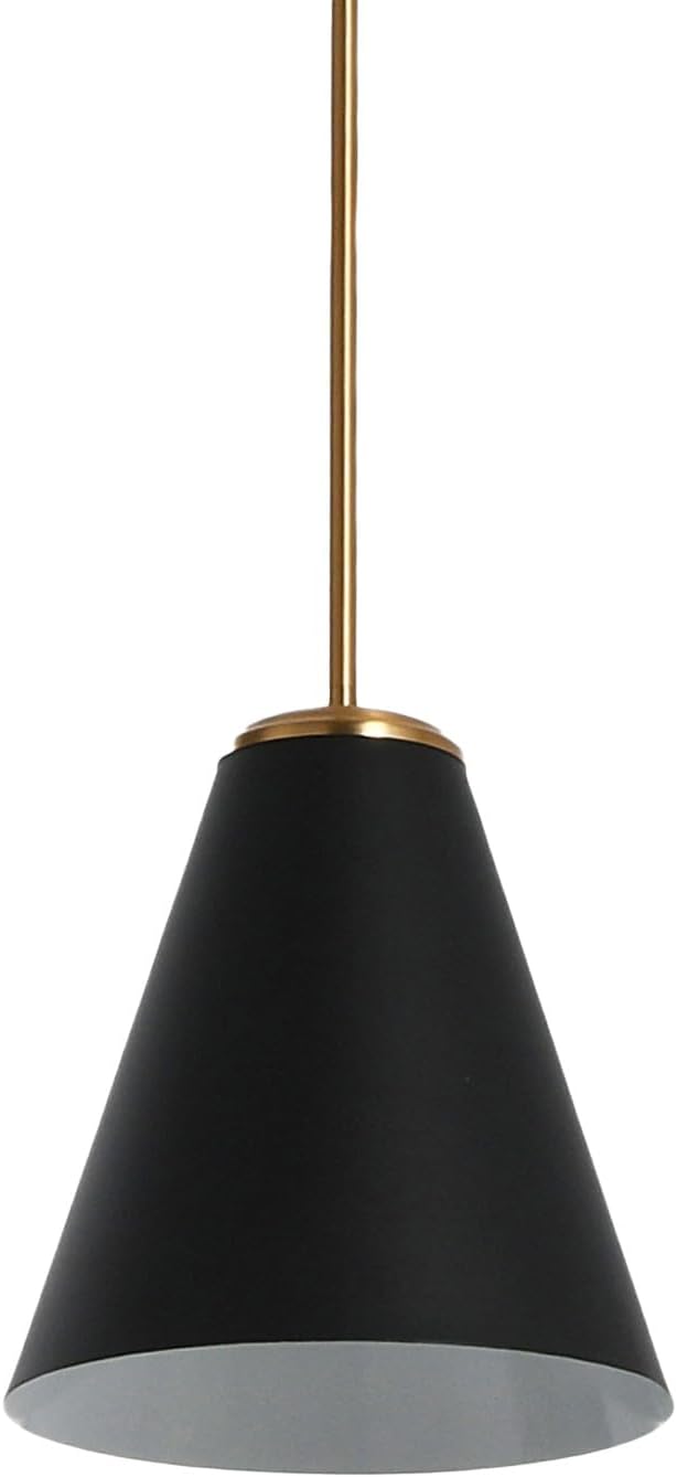 Beckett - Metal Ceiling Light with Shade, Black and Brushed Gold