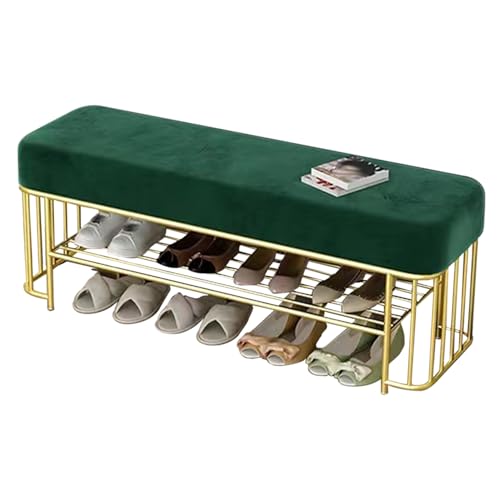 Banc à chaussures avec coussin confortable pour salon et entrée