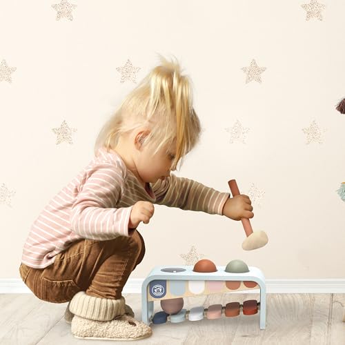 Image of Speedy Monkey Tap Tap Xylophone - Vibrant Wooden Xylo Bench with 3 Balls, Hammer Play, Enhances Problem-Solving, and Cognitive Growth | Non-Toxic Finish, Ideal for Kids, Sturdy Learning Toy | 3 balls, xylo bench, hammering & pounding toys, montessori toys, coordination rhythm play, cause effect learning, creative