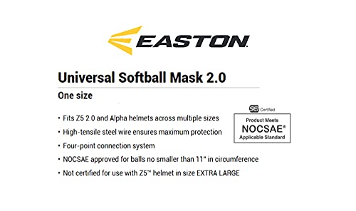 Easton | Universal Batting Helmet Facemask 2.0 | Fits Easton Pro X , Z5 2.0 , Z5 , Alpha Batting Helmets #TOP1