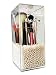 Makeup Brush Holder，Cosmetic Brush Organizer with Lid，Dustproof Makeup Brush with Free Pearls