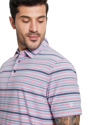 M MAELREG Mens Polo Shirts Short Sleeve Performance Dry Fit Striped Casual Sports Tennis Golf Shirts for Men — view 3