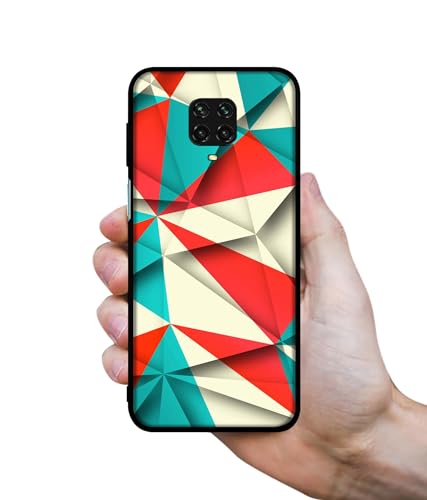 Image of Red Blue White Pattern Design Premium 2D Printed Metal Back Case Cover for Mi Redmi Note 9 Pro /Note 9 Pro Max /Poco M2 Pro