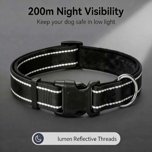 Collar Reflectante para Perro Talla M Negro miniatura 5