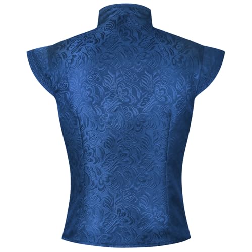 Chaleco de traje ajustado negro para mujer estilo gótico y medieval 3