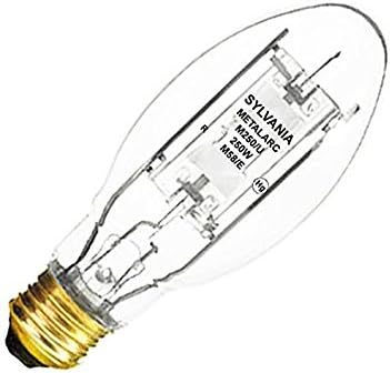 SYLVANIA 64032 M250/U 250W METALARC Quartz Metal HALIDE LAMP, E39 Mogul Base, Clear, Enclosed Fixture Rated