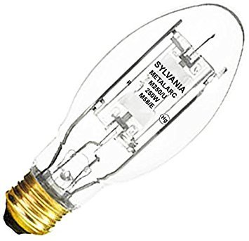 SYLVANIA 64032 M250/U 250W METALARC Quartz Metal HALIDE LAMP, E39 Mogul Base, Clear, Enclosed Fixture Rated