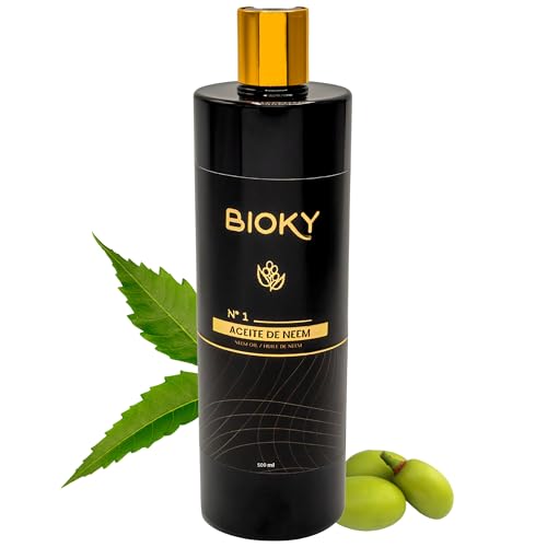 Aceite de Neem para la Piel 500ml - Aceite Vegetal Prensado en Frío | Cuerpo, Piel, Cabello | Prensado en Frío | Olor Característico Neem (500 ml (Paquete de 1))