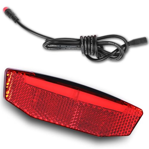 EBike Tail Light, 6V-60V LED Warning Light High Brightness Bike