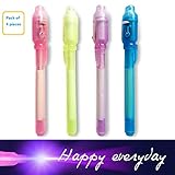 KERRT Invisible Pen with UV Light Secret Message Pens(Pack of 4)