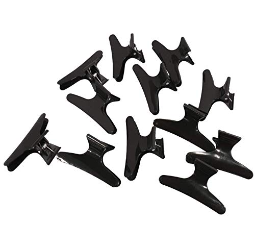 12 Pieces Butterfly Holding Hair Hold Clip Hair Section Claw Clamps Hairdressing Tool fit for Makeup,Household Cleaning,Sports etc