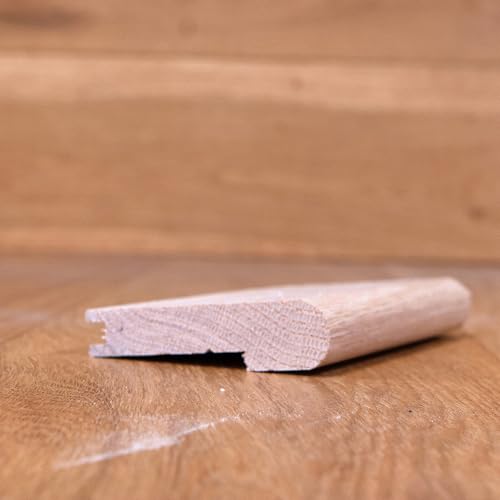 Red Oak Stair Round Nosing for 9/16" Flooring Match 4ft Piece, Solid Hardwood