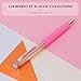 MCNTEIK Luxury Gel Pen, Top Set With 8mm Brilliant Diamond,Vibrant Pink Pen Body,Attractive Rose Real Gold Finish, Black Refill,Elegant Gift Pen For Women, Executive, Fancy, Nice Pens