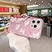 Compatible with iPhone 14 Pro max Pink Transparent Case Cute Kawaii Cartoon Dog, Pink Bow Design Pattern, with Delicate Bracelet FIM Technology Military Grade Protection Designed for Women and Girls