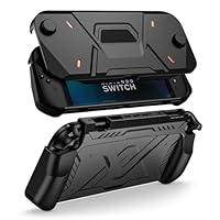 ProCase Protective Case for Nintendo Switch 2 with Detachable Front Cover, Shock-Absorbent, Anti-Scratch, Easy to Install Handheld Hard Shell with Ergonomic Grip for Switch 2 2025 Release -Black
