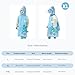 Gcroet Kid Raincoat Waterproof Cartoon Rain Jacket Girl Boy Cute Rain Suit Kid Poncho for Wear Blue Dinosaur XL...