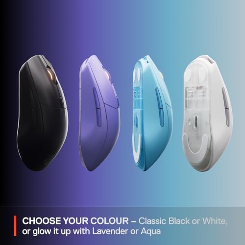 Image of SteelSeries Rival 3 Wireless Gen 2 Gaming Mouse - 2.4GHz and Bluetooth - 18000 DPI TrueMove Air Optical Sensor- 60 Million Click Durability - Light-Weight, 100% PTFE Feet - Lavender, 1.50 (Pack of 6)