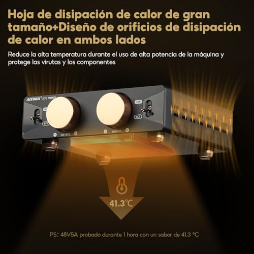 AIYIMA A70 Amplificador de Potencia Mono con PFFB TPA3255 Mini Class D Amp con Subwoofer HiFi Receptor de Cine en Casa con RCA/XLR/Entrada de Disparo para Altavoces pasivos de estantería 48V/5A - imagen 7