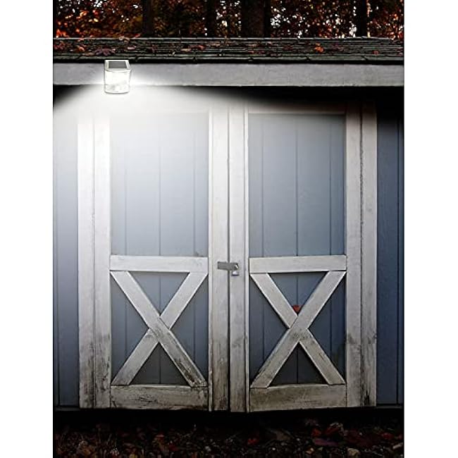 Maxsa 40234 Motion Activated Weatherproof Solar LED Wedge Light, White