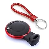 Thor-Ind Aluminum Remote Control Key Ring with Keychain Protective Ring Replacement Key Fob Ring Rim Trim Cover Car Key Decoration Accessories for BMW Mini Cooper JCW R55 R56 R57 R58 R59 R60 (Red)