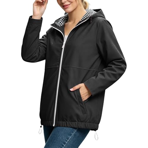 Veste de pluie imperméable femme veste de transition idéale voyages et trekking