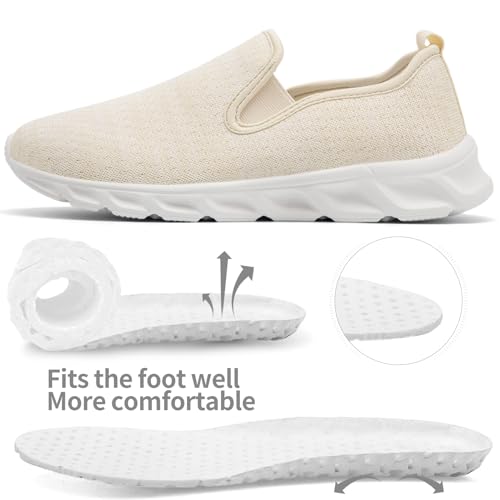 Image of Gym Shoes Women Running Tennis Walking Slip on Sneakers Workout Athletic Comfortable Fashion Sport Casual Shoe Black Size 10