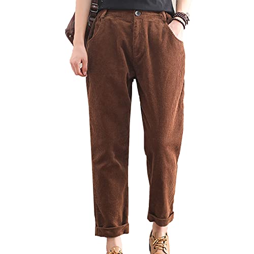 WXMSJN, OtoñO Nuevos Pantalones CáLidos De Pana Retro para Mujer, SastreríA Fina Y...