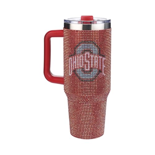 Image of The Memory Company Officially Licensed 40oz TC Bling Game Day Tumbler with Vintage Logo, Ohio State University
