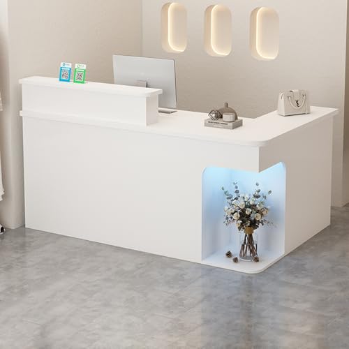 Escritorio moderno para salón, oficina y sala de espera, diseño minimalista y funcional