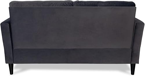 Miniatura 7 de Milliard Sofá mediano, sofá biplaza de terciopelo, sofá para espacios pequeños (57 x 24 x 30.5 pulgadas)