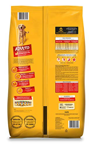 Ração Pedigree Carne Frango e Cereais Para Cães Adultos Raças Médias e Grandes 20 kg