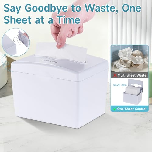 Pollock Tischspender, Papierhandtuchspender für Multifold Papierhandtücher, Tisch Serviettenspender, Tissue Boxspender, Große Kapazität, Handtuchspender für Küche Restaurant Badezimmer Büro - Weiß