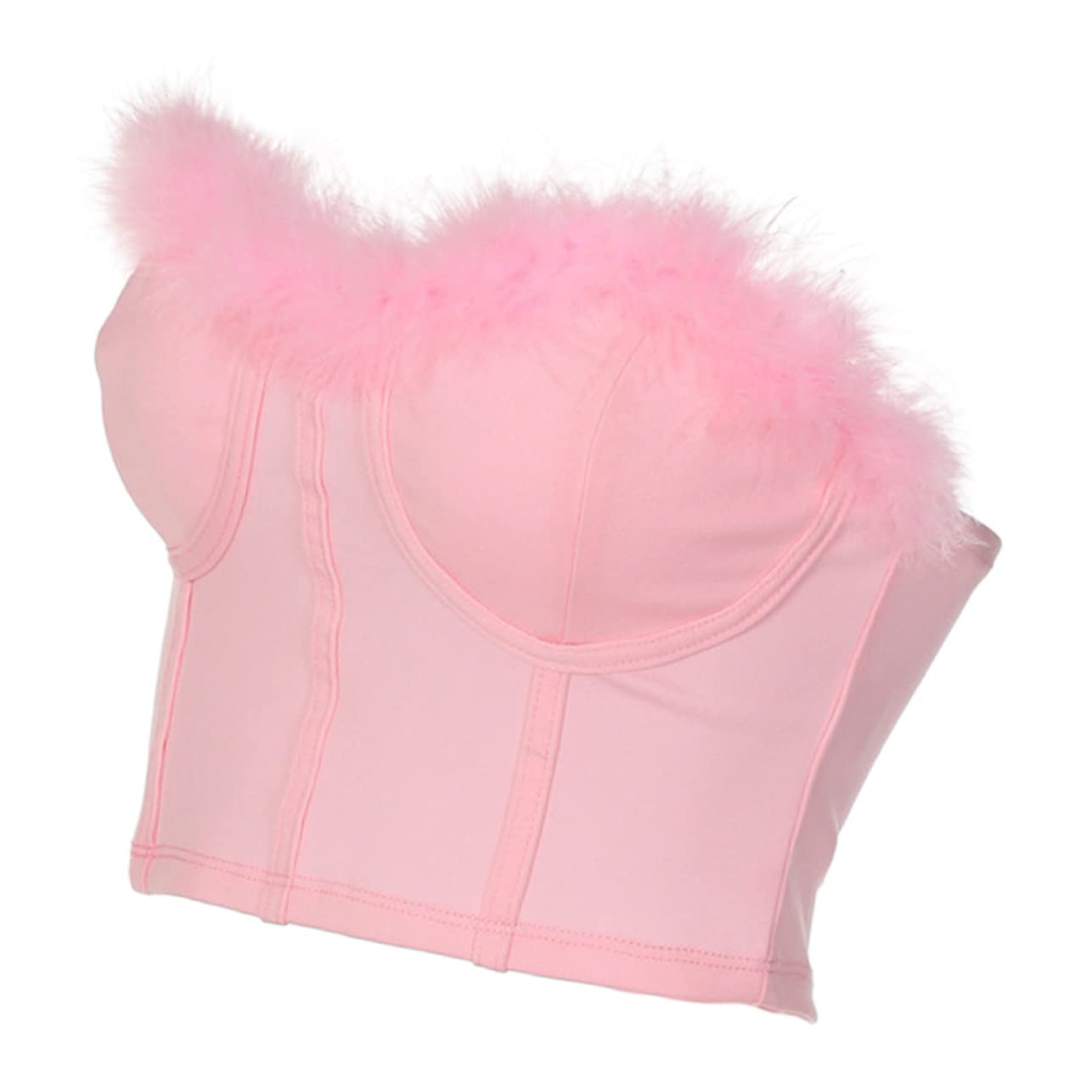 4pezzi Top Fuzzy per Donna Top Tubolare Estivo Canotta Leggera e Spandex Abbigliamento alla Moda per Feste e Occasioni Speciali