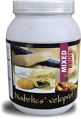Diabetic Protein Powder Sugar Free Health & Nutrition Drink, Food Supplement For Diabetes Care VeloProt Powder Men & Women (Mixed Fruit) - 1 kg
