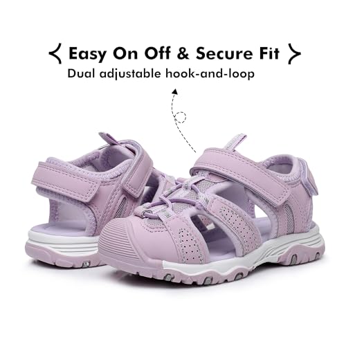 Ahannie Toddler Sandals Boys Girls Sandals – Kids Closed Toe Water Sport Outdoor Summer Beach Shoes with Hook Loop4