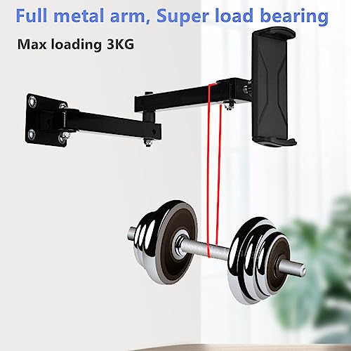 Techzere Wall Mount Tablet Cell Phone Stand Long Arm Stretchable Holder for 4-13 inch Devices