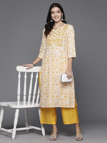 Image of INDO ERA Women's Viscose Rayon Straight Fit Straight Kurta