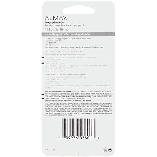 Almay Pressed Powder, Skin Tone Matching, Hypoallergenic, Frageance Free, 100 My Best Light, 0.20 Oz - image 3