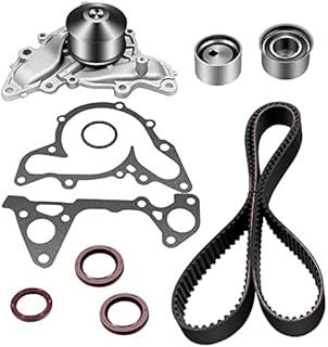 SCITOO MD307487 MD3022 TS26259 Engine Timing Belt Kit Fits for 95-05 for Chrysler Sebring 95-05 for Dodge Stratus 00-05 for Mitsubishi Eclipse 97-03 for Mitsubishi Montero Sport