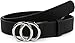 Produktbild styleBREAKER Damen Gürtel Unifarben mit Ringschnalle, Hüftgürtel, Taillengürtel, Synthetikgürtel, Einfarbig 03010093, Größe:80cm, Farbe:Schwarz-Silber