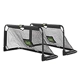 EXIT Panna Foldable Steel Football Goal 59x24 in (Set of 2) - Black