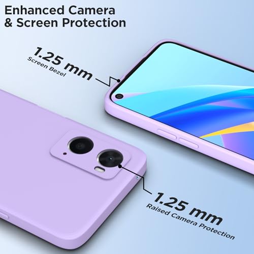 Image of Outlouders Back Cover for Oppo A76 / Oppo A96 / Oppo A36 | Camera Protection | Durable Soft Matte Silicone Bumper Case (Purple)