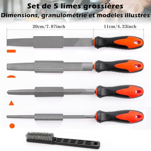 Navegando 17Pcs Metal File Set - 4× T12 Steel Files & 12× Bearing Steel Needle Files | Non-Slip Grip | Oxford Case | for Metal, Wood, Automotive DIY 2 Navegando 17Pcs Metal File Set - 4× T12 Steel Files & 12× Bearing Steel Needle Files | Non-Slip Grip | Oxford Case | for Metal, Wood, Automotive DIY - Image 2