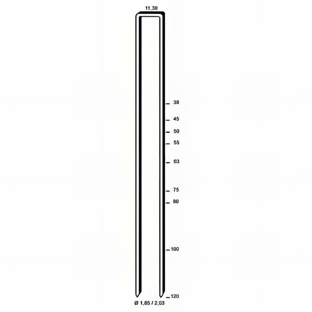 5 000 Agrafes Q-63 Inox - 11.3x63x1.85x2.03 mm - D-Work