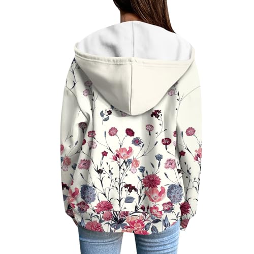 Zip Up Hoodie Women Casual Oversized Sweatshirts - Fall Fashion Fleece Lined Jacket - Thick Warm Coat Winter Clothing