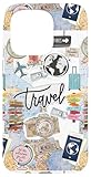 Travel Vacation Explorer Map Collage Wanderlust Aesthetic Case for iPhone 15 Pro